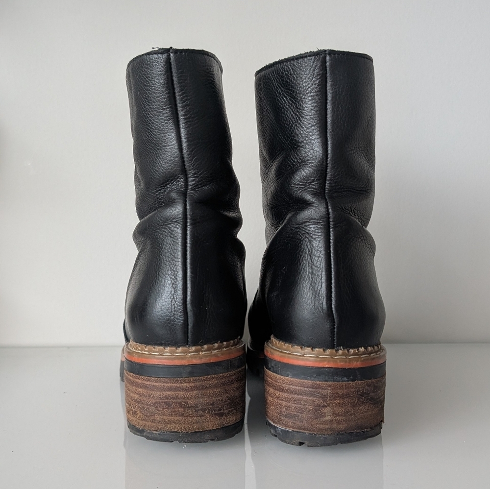 Made in Spain - Black Leather Ankle Boots - Picture 4 of 5